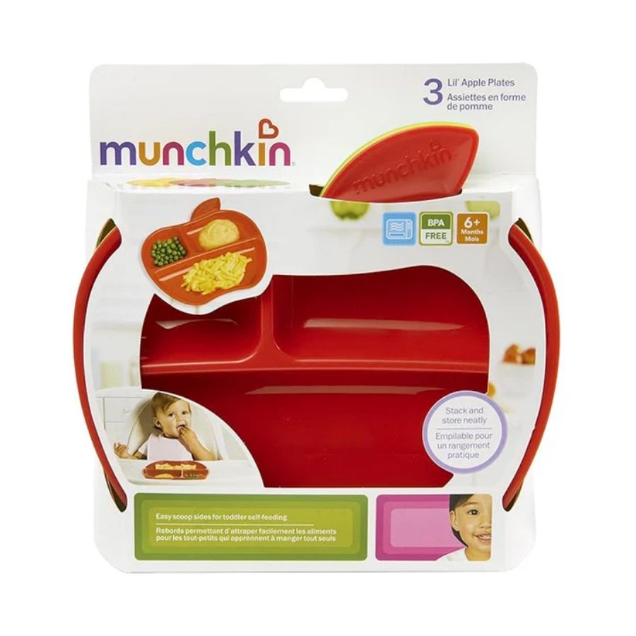 مجموعة من 3 أطباق تفاح صغيرة