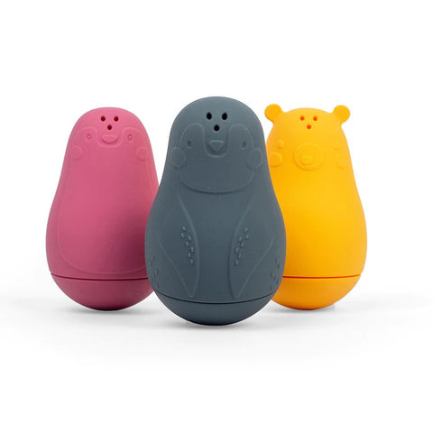 Bigjigs | Bath Buddies | 3 Animal Themed Bath Toys | 100% Silicone