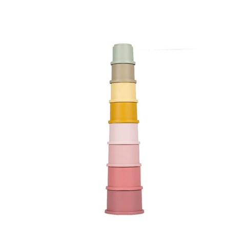 Little Dutch Stacking Cups Pink - Suitable for 12 Months+