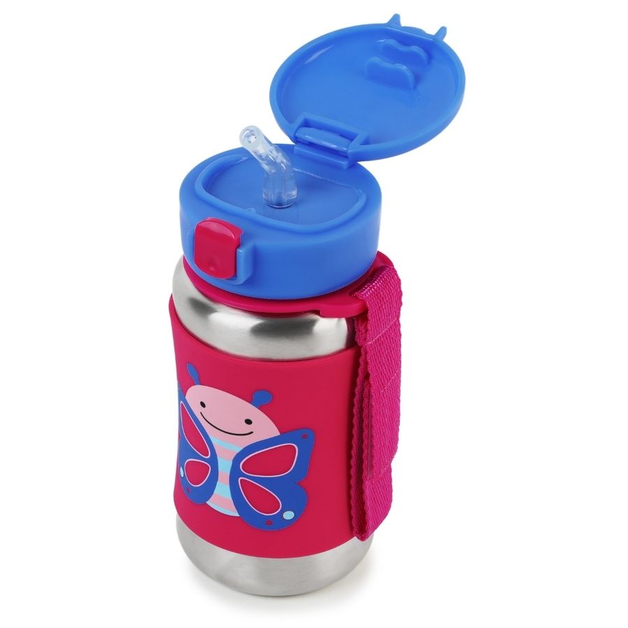 Spark Style and Zoo Stainless Steel Straw Bottle Assorted Designs - Insulated Reusable