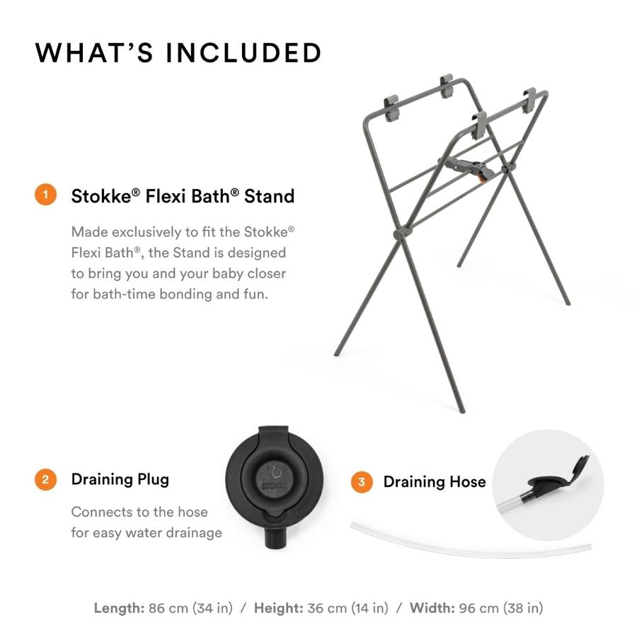 Flexi Bath Stand Grey