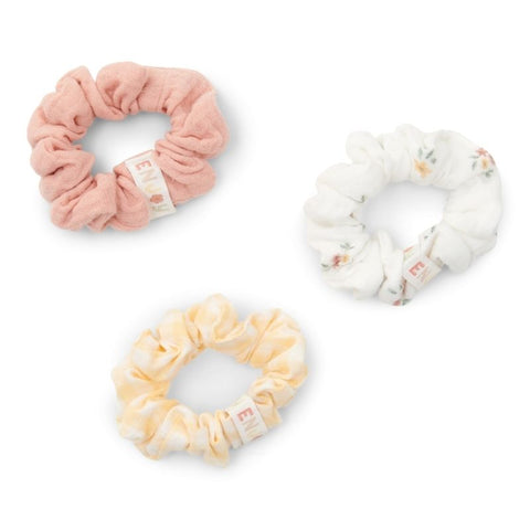 *Pre-order May* 3 Pack Scrunchies - White Meadows / Sunshine Checks / Flower Pink