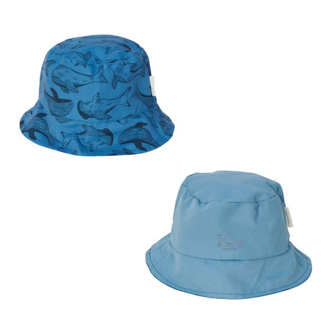 *Pre-order May* Reversible Sun Hat Blue / Sea Life
