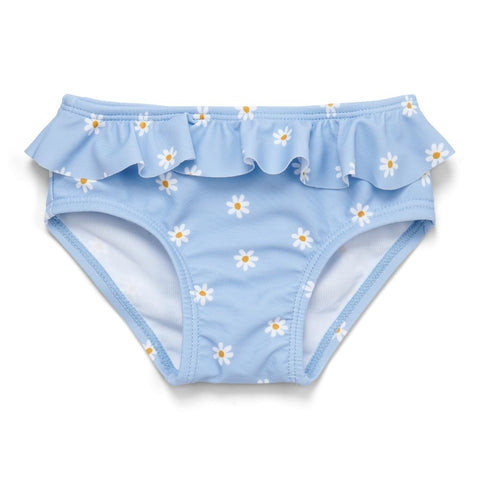 *Pre-order May* Swim Bikini Pant Ruffles Blue Daisies