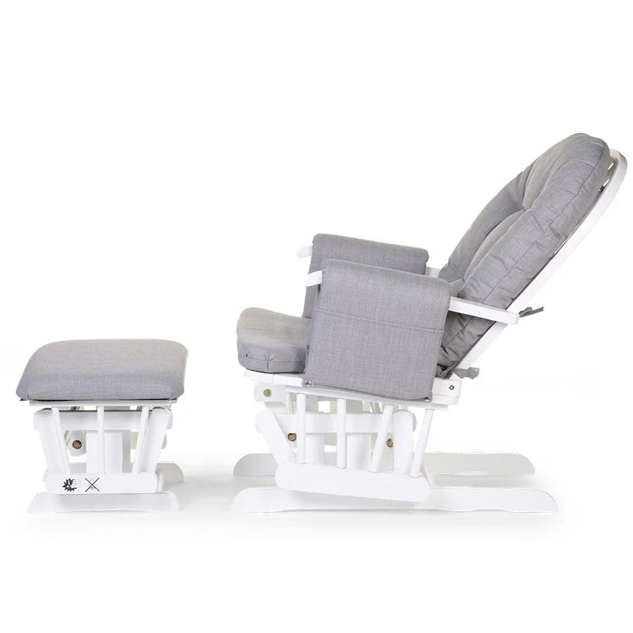 Gliding Chair With Footrest Grey