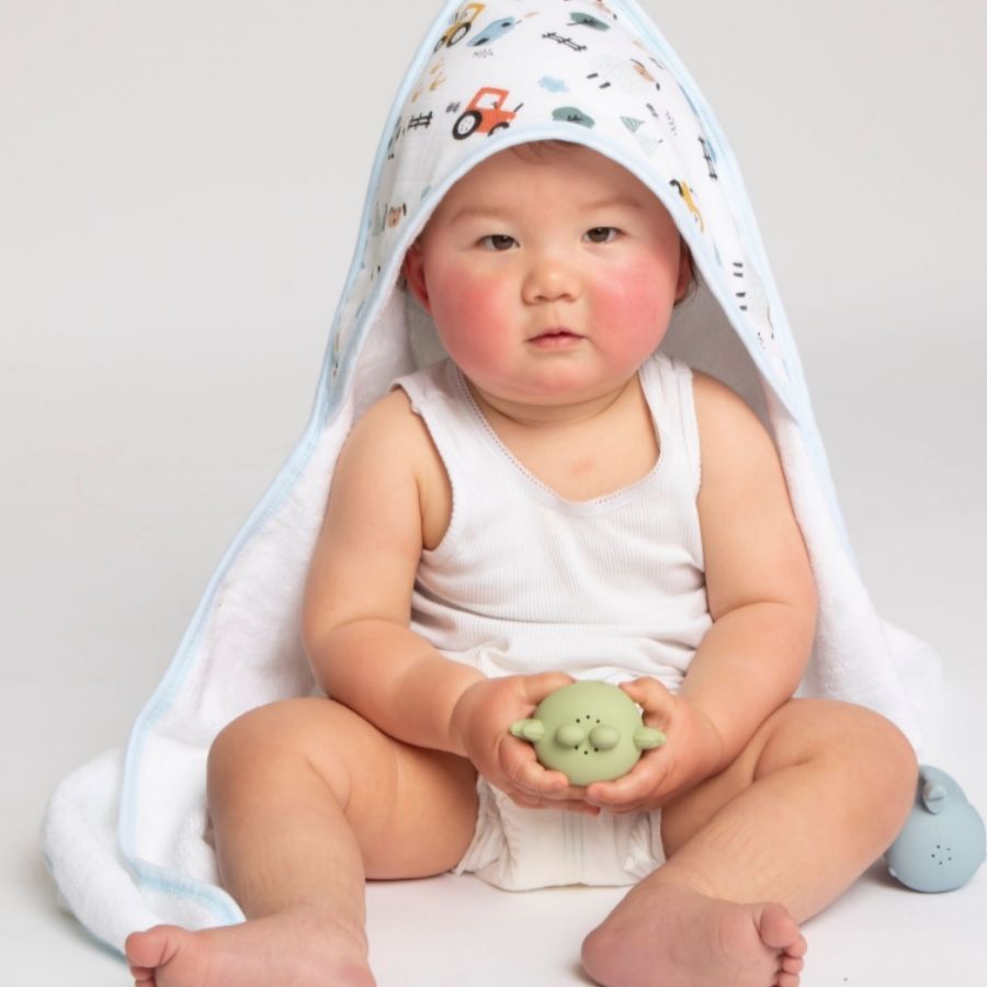 منشفة بغطاء رأس - باقة زهور