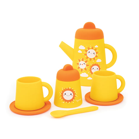 Tiger Tribe | Silicone Tea Set - Sunny Days | Ideal For Ages 1-5