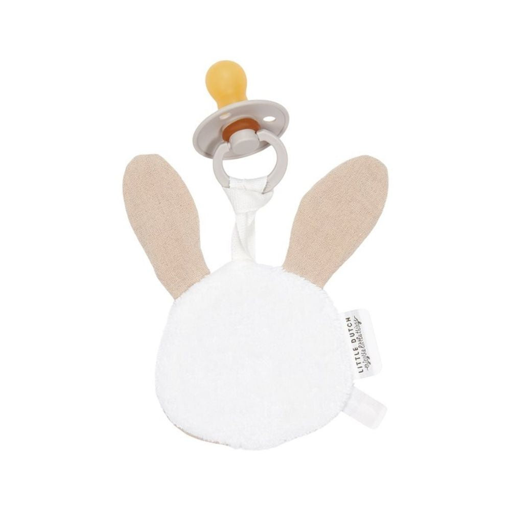 Pacifier Cloth Muslin Bunny Beige