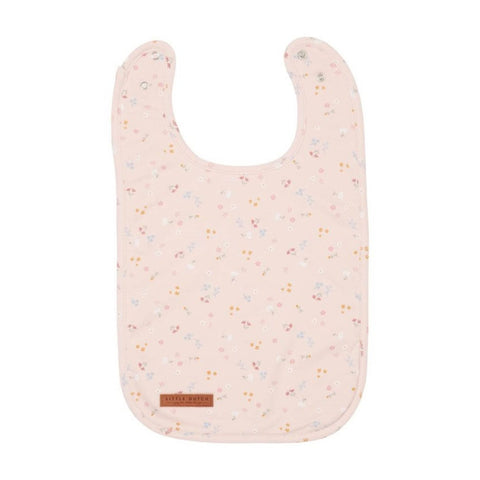 Soft Bib in Little Pink Flowers - Made from 100% cotton