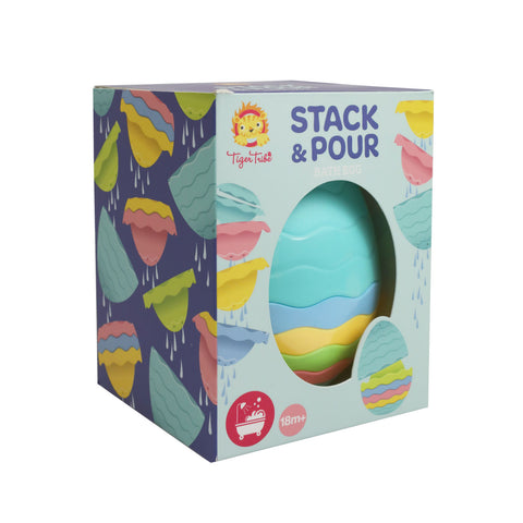 Tiger Tribe | Stack & Pour Play - Bath Egg | Age 18 Months+