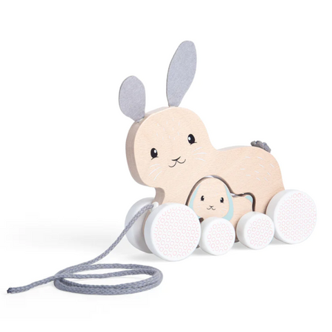 Bigjigs | Bunny & Baby Pull Along | Sweet Pea Wooden Toys 