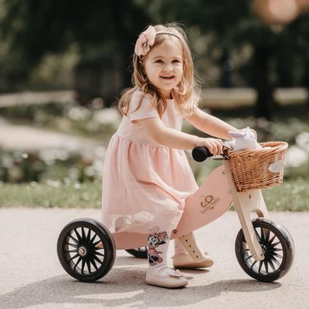 Stylish helmet and balance bike for kids, promoting safety and fun in cycling adventures.