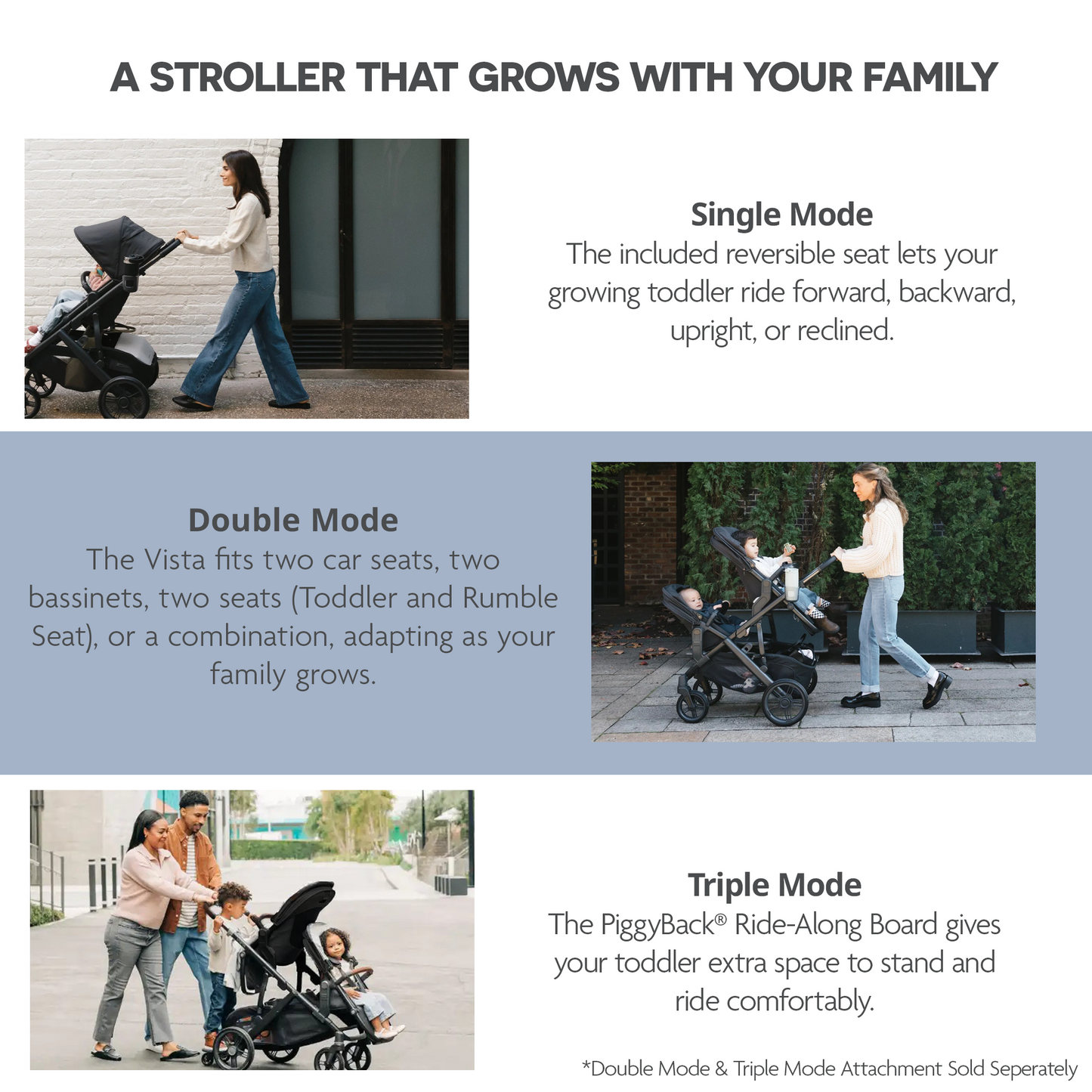 Vista V3 Stroller - Carbon Frame