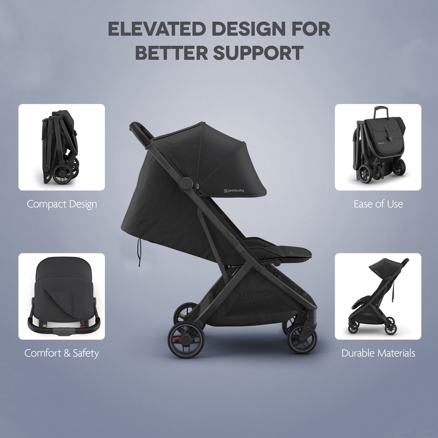 Minuv3 Stroller  - Charcoal | Carbon Frame |