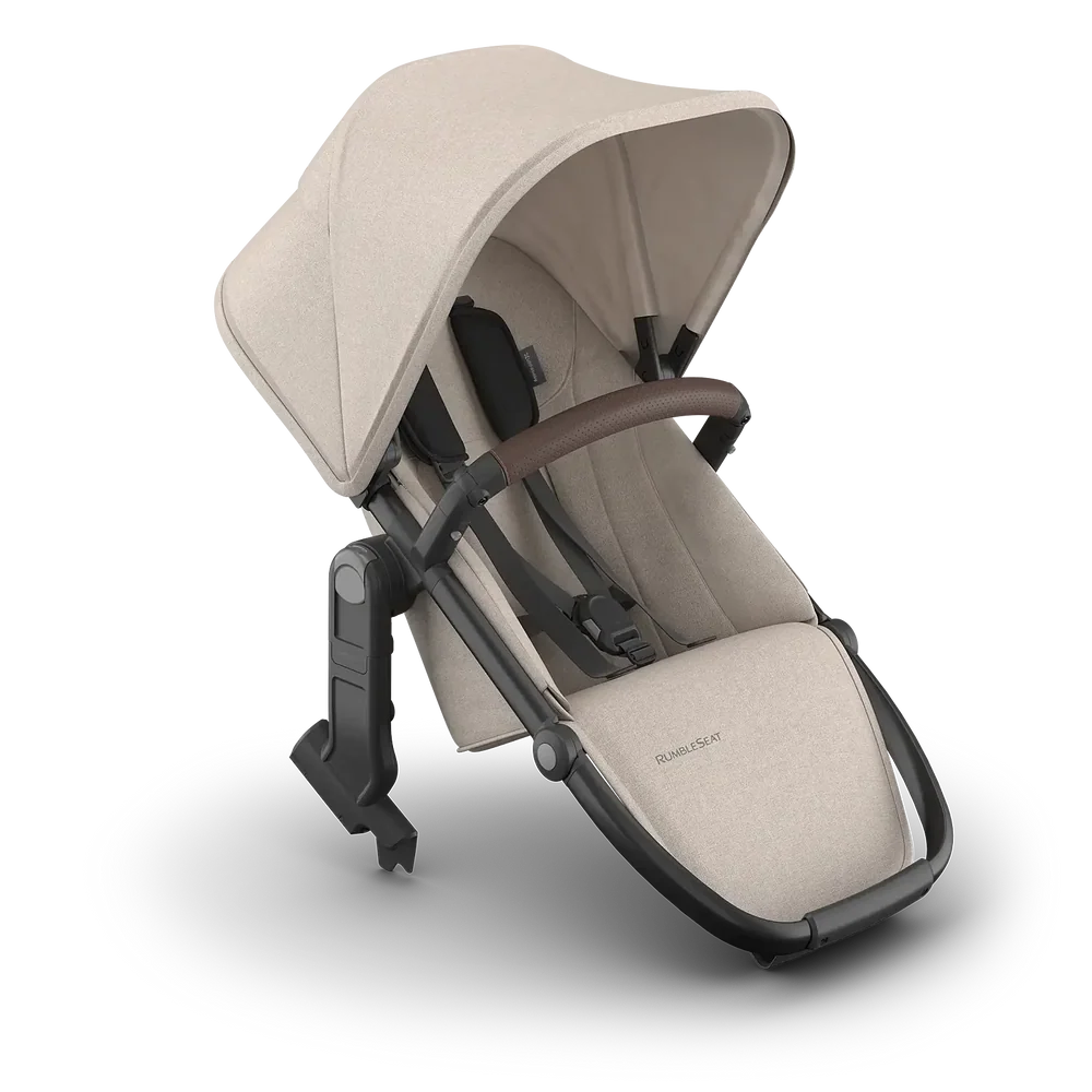 UPPAbaby RumbleSeat V3 Ada Sandstone Mélange Carbon Frame Chestnut Leather