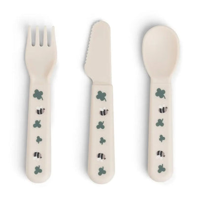 Foodie Cutlery Set Tiny Farm Sand