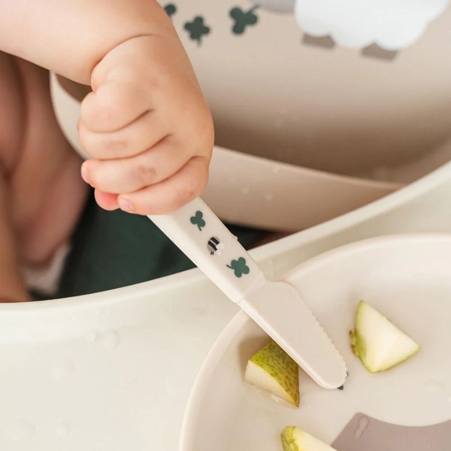 Foodie Cutlery Set Tiny Farm Sand
