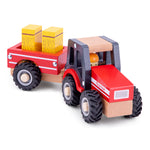 Tractor with Trailer - Hay Stacks - DAMAGED BOX