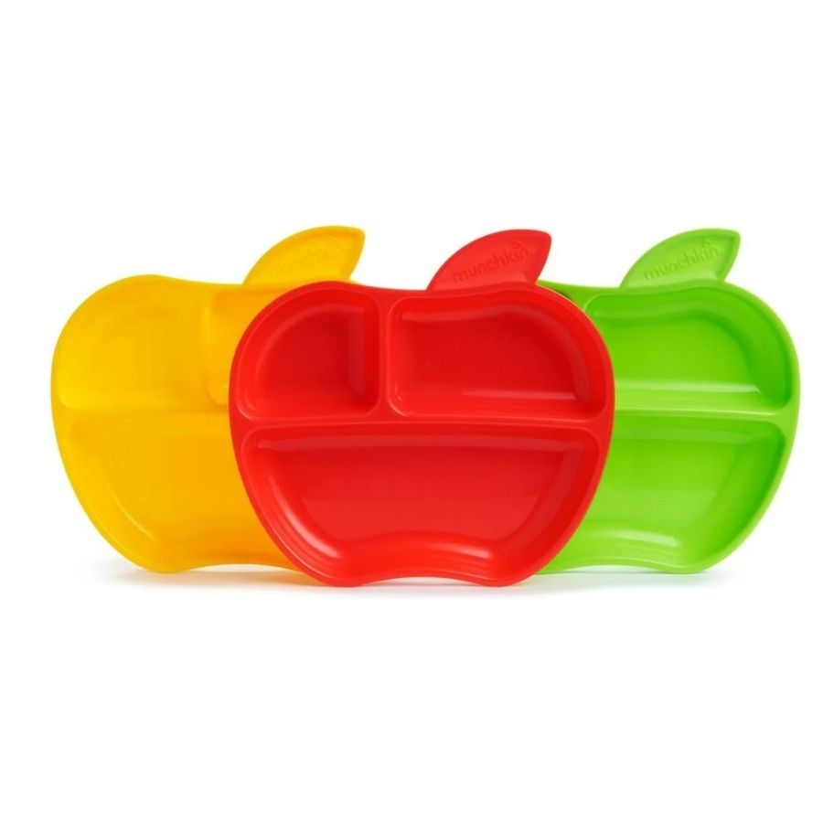 مجموعة من 3 أطباق تفاح صغيرة