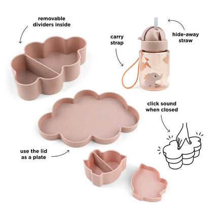Lunch & Snack Box with Straw Bottle - Playground