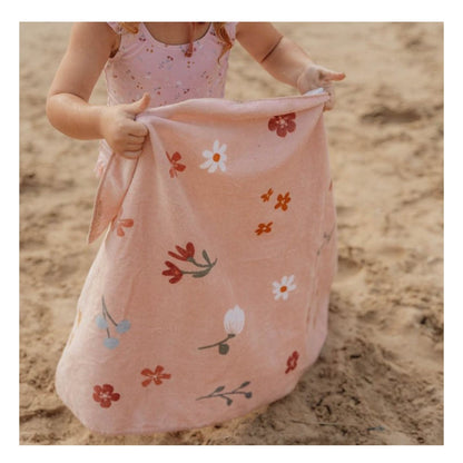 Bath Towel Flowers & Butterflies - Sweet Pea