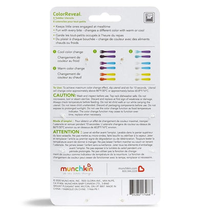 شوك وملاعق ColorReveal™ متغيرة اللون للأطفال الصغار، عبوة من 6 قطع