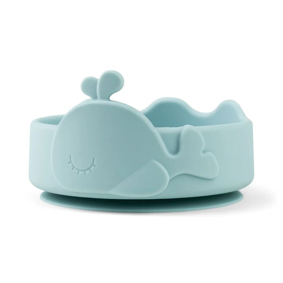 Silicone Stick & Stay Bowl & Baby Spoon - Wally
