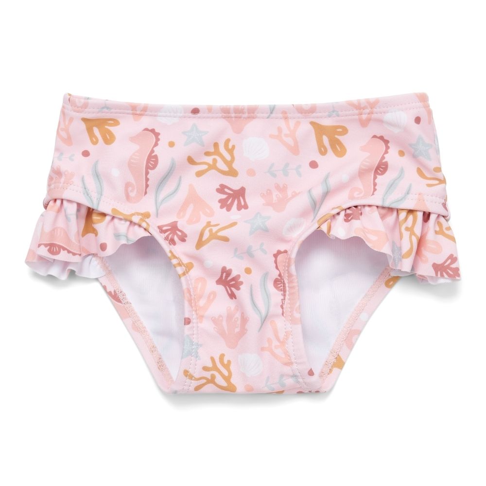 Swim Bikini Pant Ruffles Ocean Dreams Pink