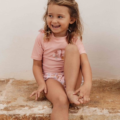 Swim Bikini Pant Ruffles Ocean Dreams Pink