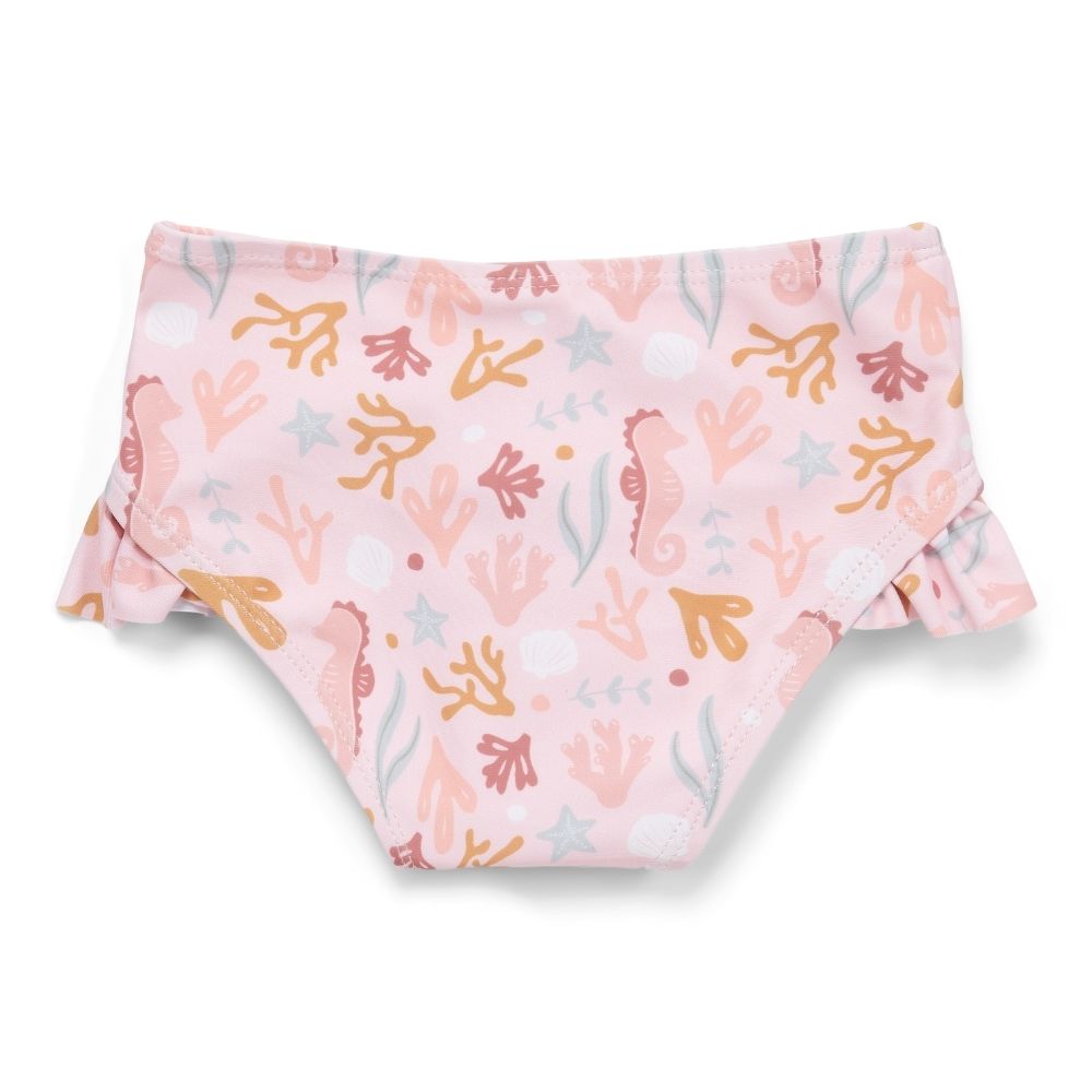 Swim Bikini Pant Ruffles Ocean Dreams Pink