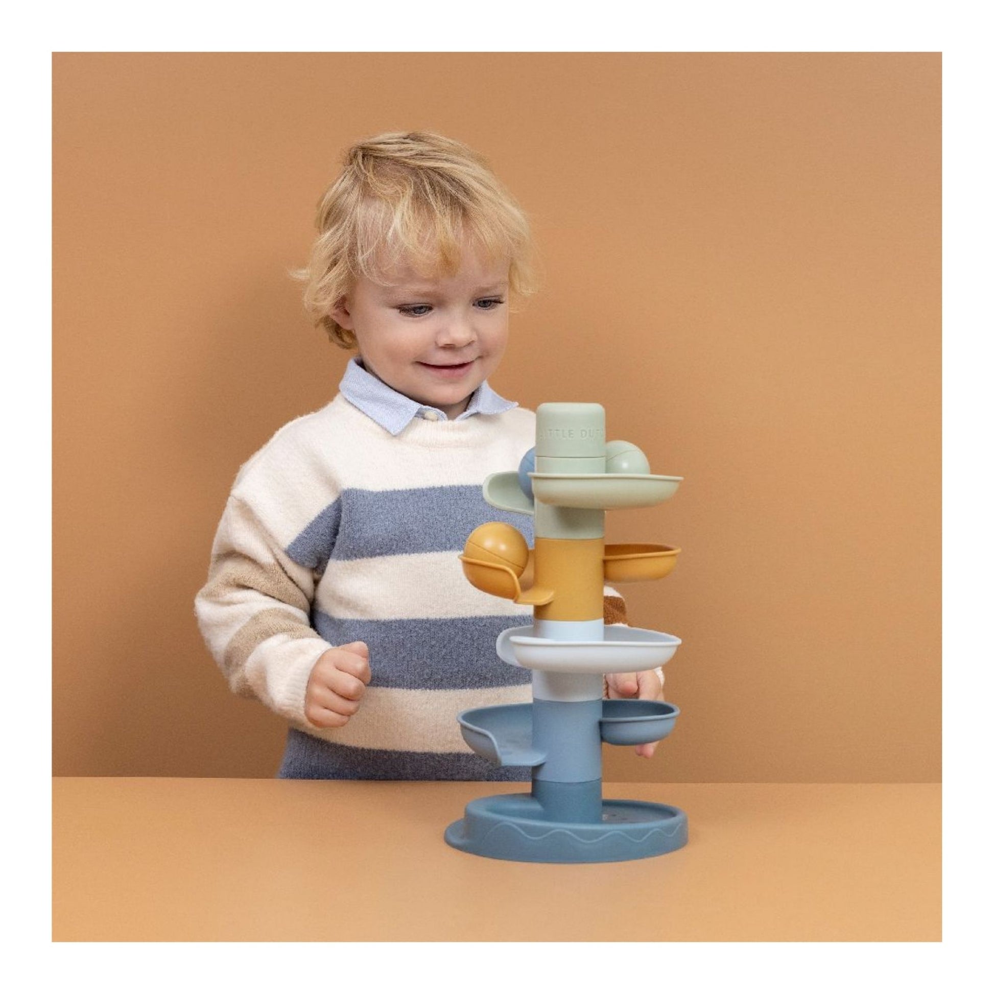 Spiral Tower in Blue, Suitable for children 10 months+
