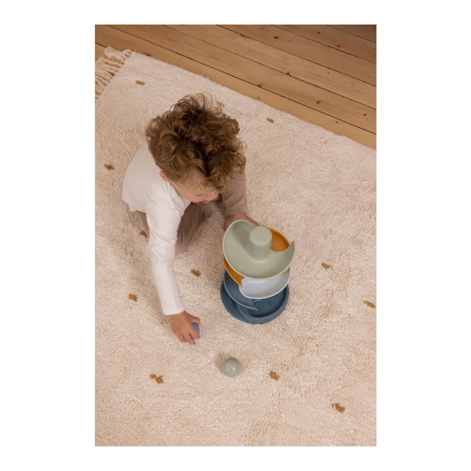 Spiral Tower in Blue, Suitable for children 10 months+