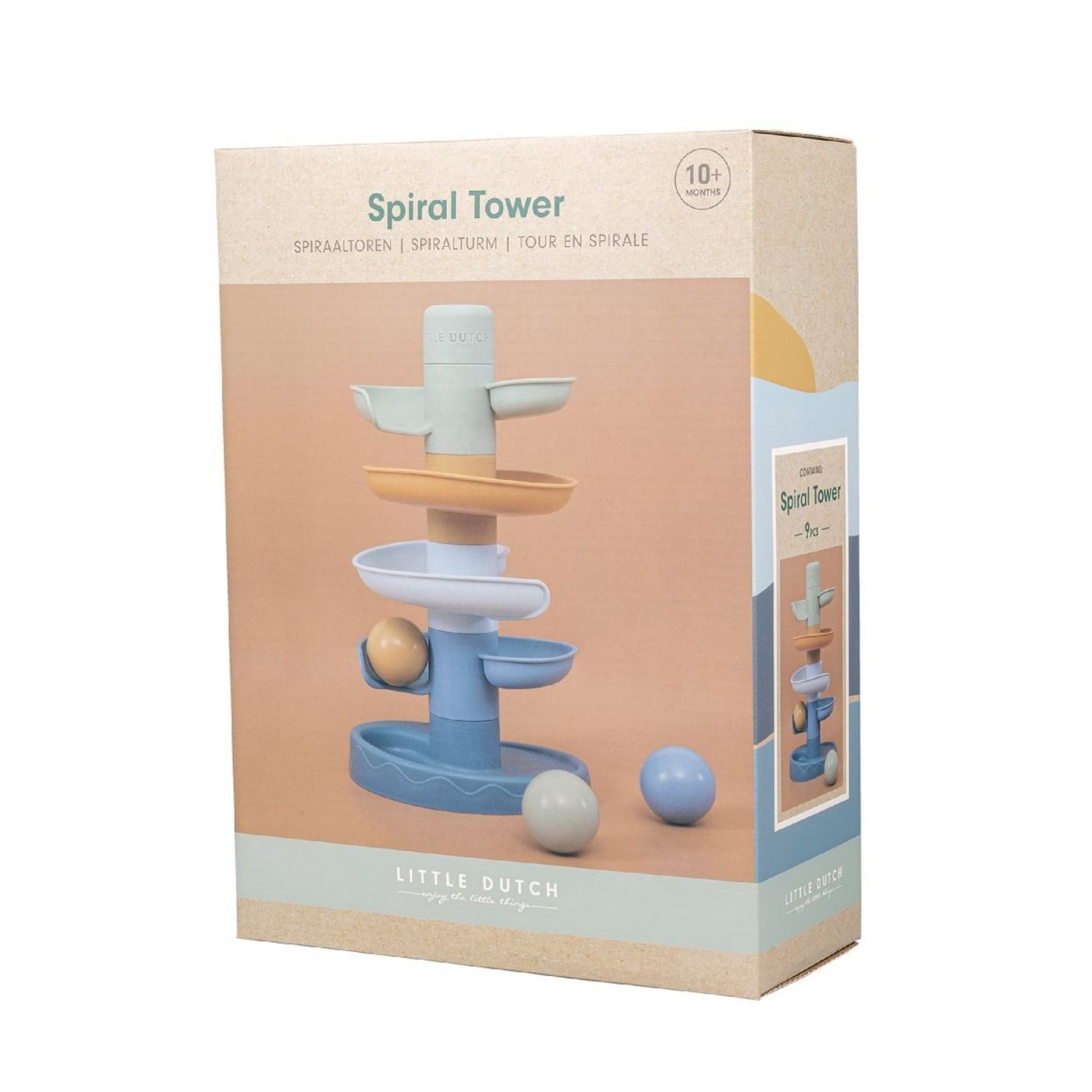 Spiral Tower in Blue, Suitable for children 10 months+