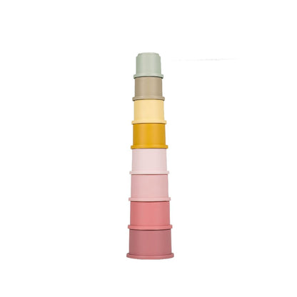 Little Dutch Stacking Cups Pink - Suitable for 12 Months+