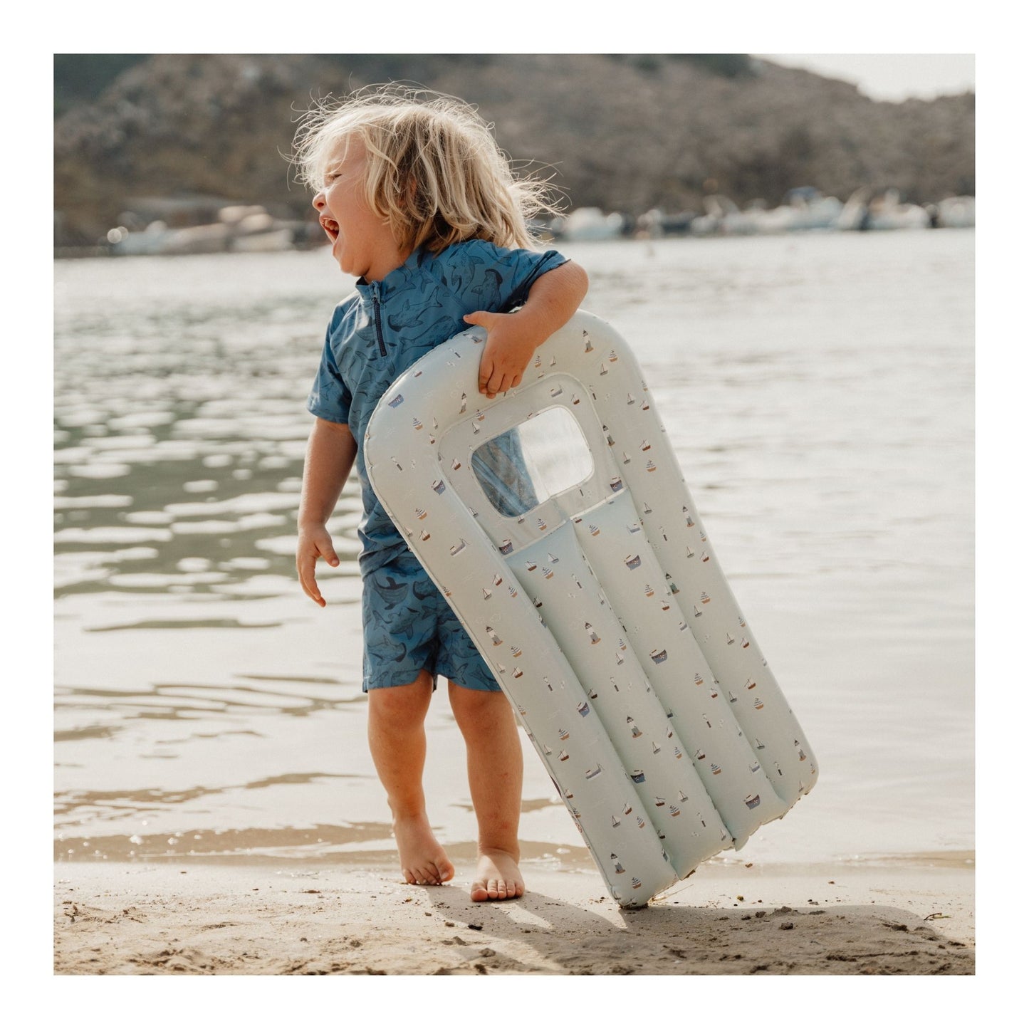 Airbed Float In Sailors Bay, All children love to float around the water on warm summer days