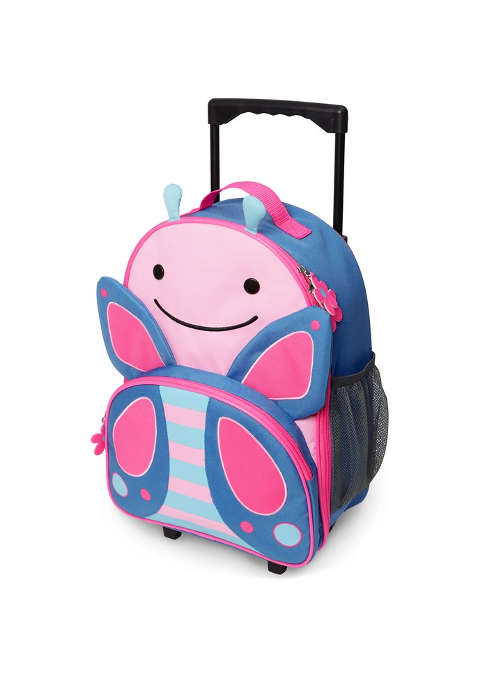 Zoo Kids Rolling Luggage Butterfly