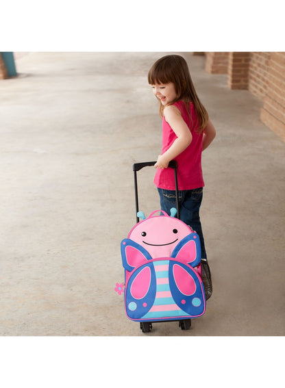Zoo Kids Rolling Luggage Butterfly