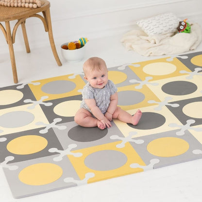 Skip Hop Playspot Geo Interlocking Floor Tiles Play Mat for Nursery and Playroom
