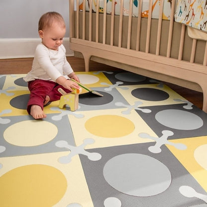 Skip Hop Playspot Geo Interlocking Floor Tiles Play Mat for Nursery and Playroom