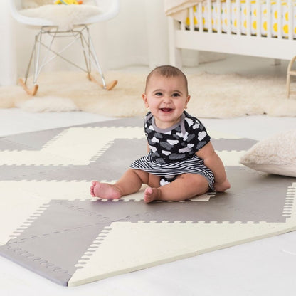 Skip Hop Playspot Geo Interlocking Floor Tiles Play Mat for Nursery and Playroom