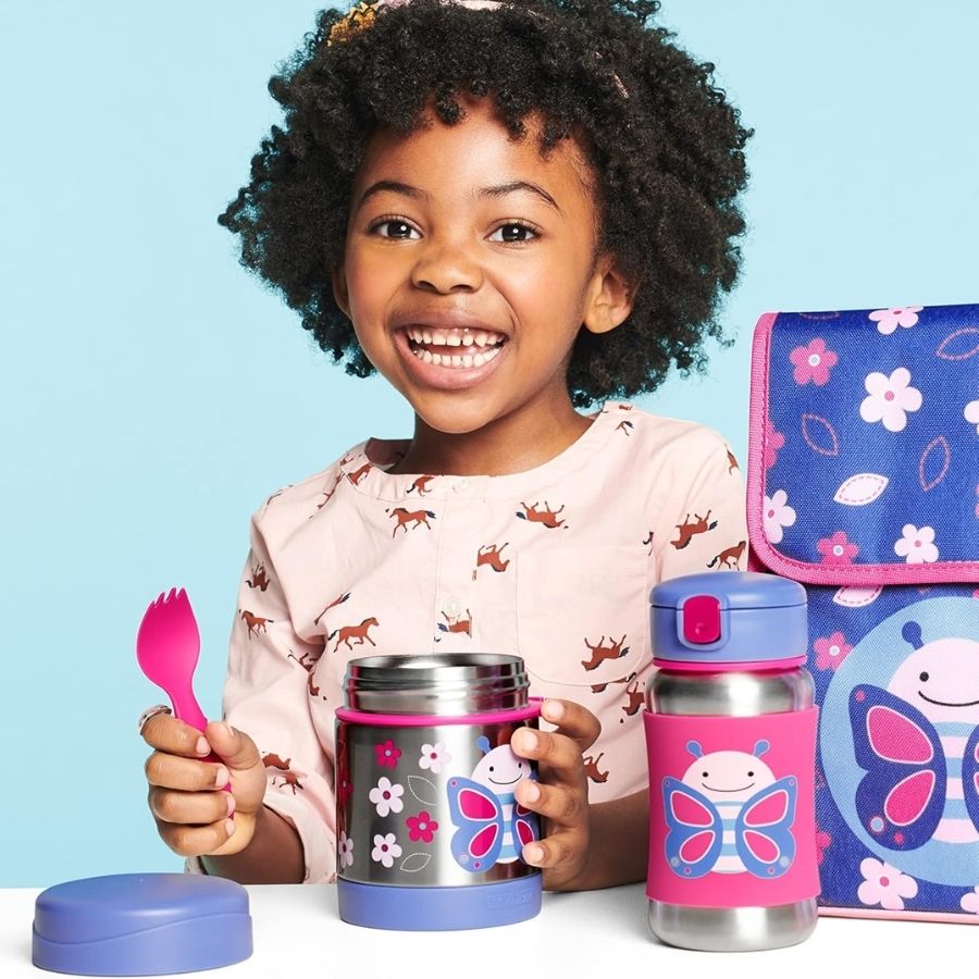 Stainless Steel Insulated Water Bottle and Food Jar — Leakproof Portable Vacuum