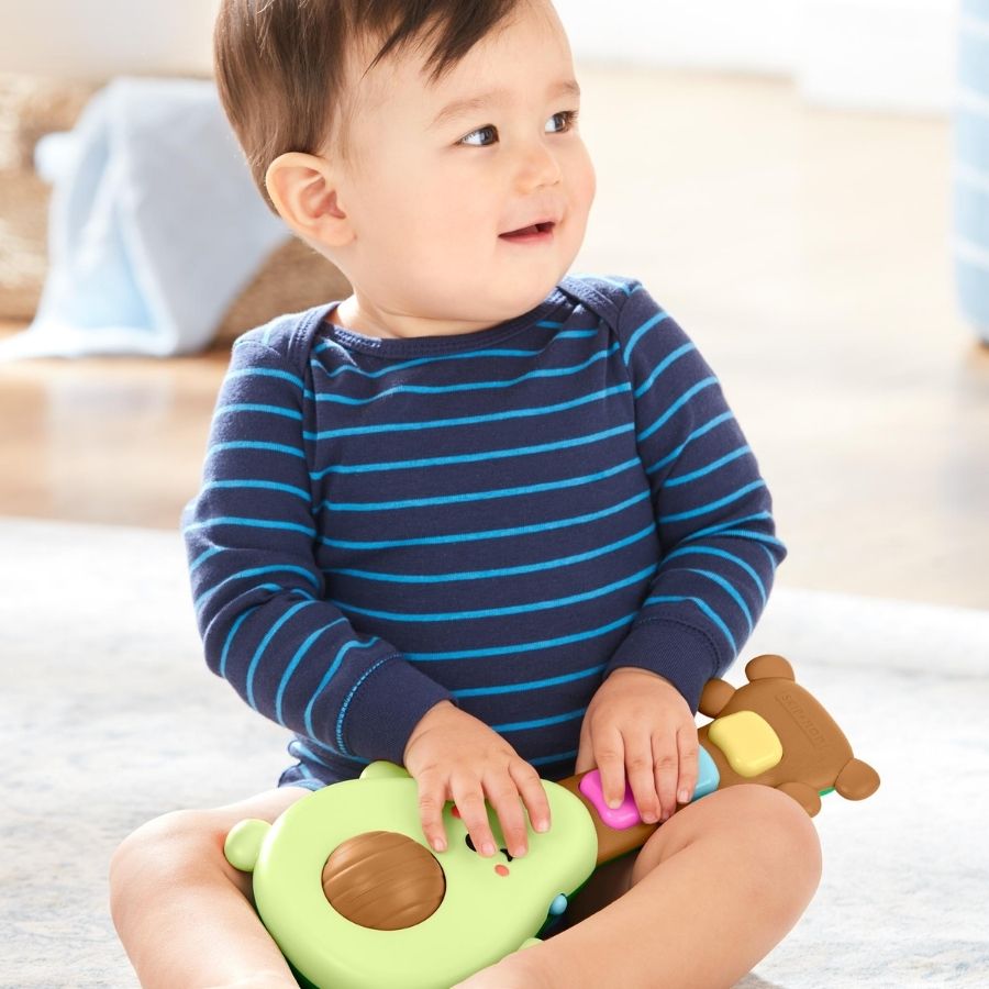 Skip Hop Farmstand Rock Toy -A-Mole Guitar, Zoo Fill Up Fountain & Zoo Ring Toss Toys