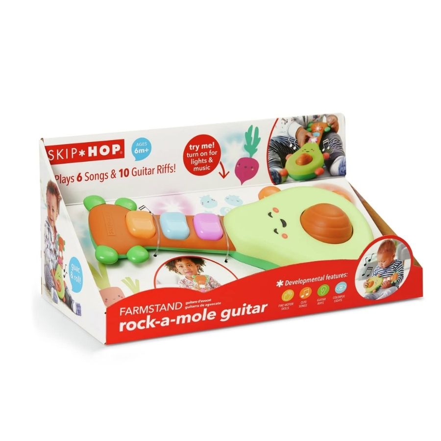 Skip Hop Farmstand Rock Toy -A-Mole Guitar, Zoo Fill Up Fountain & Zoo Ring Toss Toys