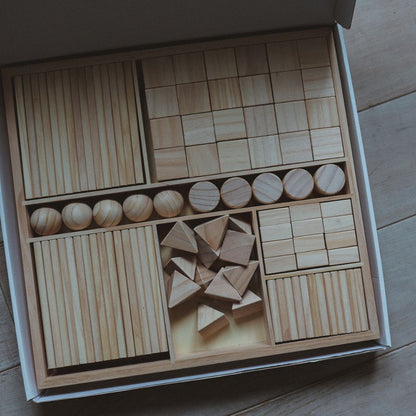 Mixed Blocks Building Set for Creative Play, Sorting, Stacking and Learning