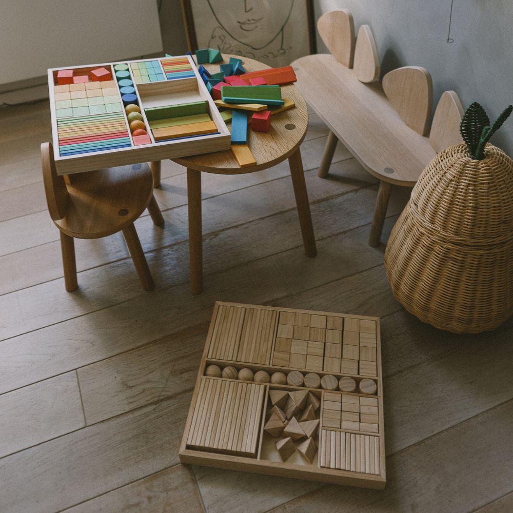 Mixed Blocks Building Set for Creative Play, Sorting, Stacking and Learning