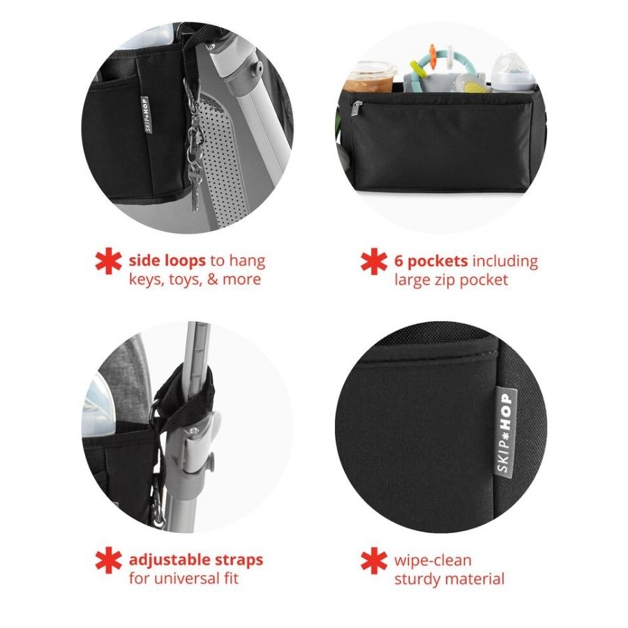 Grab & Go Stroller Organizer Black