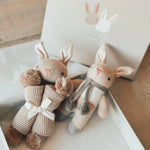 Baby Threads Taupe Bunny Rattle