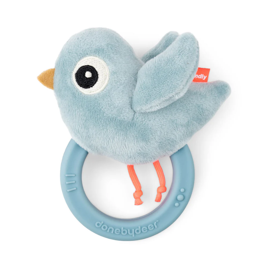 Sensory Rattle with Teether - Birdee