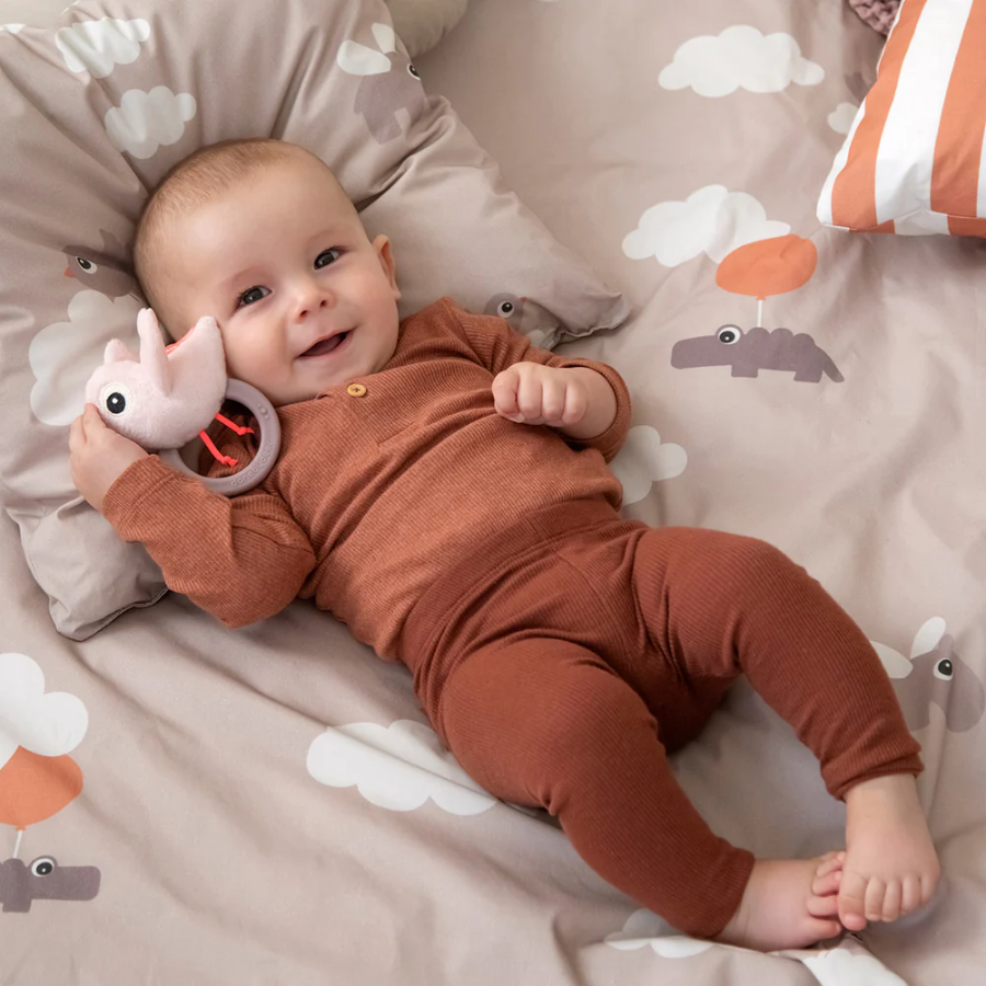 Sensory Rattle with Teether - Birdee