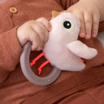 Sensory Rattle with Teether - Birdee